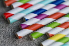 Colorful paper straws- Families Advocating for Chemical & Toxics Safety